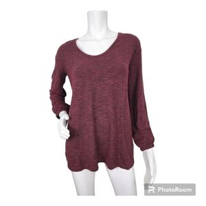 A‎ Pea In The Pod Burgandy Long Sleeve Top Size XS